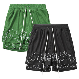 Venta caliente Nuevo diseño de moda Baloncesto Hombres Street Short Power Workout Fitness Sublimación Impresión Logo Pantalones cortos de malla personalizados - Product Image 1