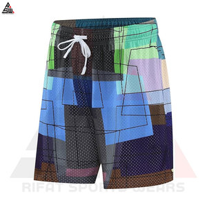 Meilleure vente Fitness 100% toile de coton solide décontracté séchage rapide taille élastique Shorts Logo personnalisé imprimé pour hommes Sublimation - Product Image 2