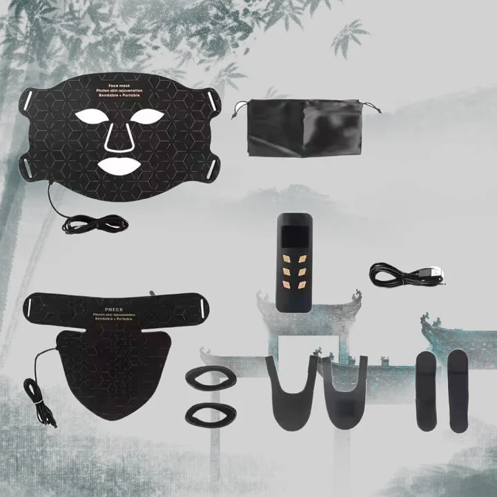ODM Full Face Silicone Mask 480 Lamp Beads Wireless LED Light Therapy Photon Mask in 4 Colors Stand Type US Plug Home Use