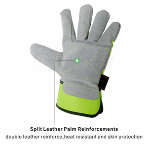 ถุงมือทำงานผ้าโพลีเอสเตอร์สำหรับผู้ชายถุงมือหนังระบายอากาศได้ดีมีความปลอดภัยสำหรับกลางแจ้งมีโลโก้ตามสั่ง - Product Image 3