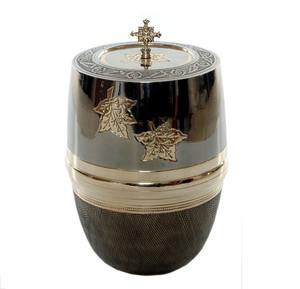 Urnas Ecológicas Hechas a Mano en Metal Latón Dorado Claro de Moda para Cenizas Humanas Masculinas y Femeninas, Collar de Cremación Grande y Moderno - Product Image 6