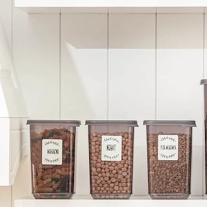 Ensemble de 18 contenants de stockage alimentaire carrés en plastique PP de 1,3 L, écologiques, sans BPA, hermétiques, pour l'organisation des épices et de la cuisine - Product Image 3