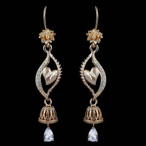 Boucles d'oreilles fantaisie pour femmes - Dorées - Product Image 1