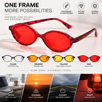 Lunettes de sommeil œil de chat tendance, verres rouge ambre, lunettes anti-lumière bleue pour femmes, fabrication OEM