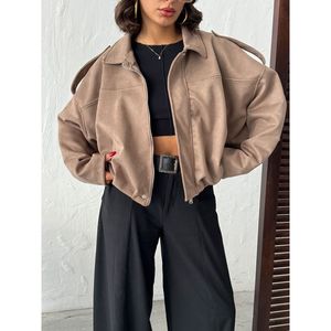 เสื้อแจ็คเก็ตหนังกลับดำน้ำ Topshow ขายส่ง - [object Object] - Product Image 4