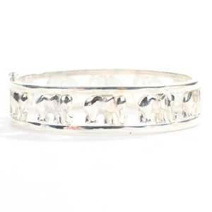 925 Sterling <b>Silver</b> Fashion <b>Cuff</b> <b>Bracelet</b> Elegant Elephant Design - Product Image 5