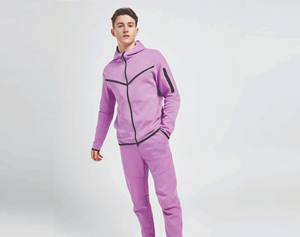 Survêtements pour hommes de haute qualité Options de couleur et de logo personnalisées pour les vêtements décontractés et les activités de plein air Ensemble de survêtement à capuche 2 pièces - Product Image 4