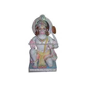Statue de seigneur Hanuman ji en marbre blanc - Product Image 1