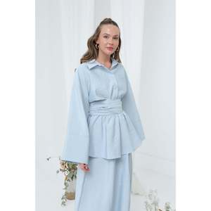 Ensemble jupe courte minimaliste ceinturée Luna pour femme pour le printemps/été - 20682TKS - Product Image 5