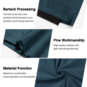 Short d'entraînement respirant en polyester et spandex pour homme, avec poche pour la course à pied et le basket-ball, séchage rapide - Product Image 6