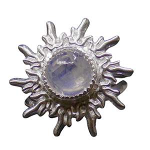 Bague en argent sterling 925 plaqué or avec quartz rose - Product Image 5