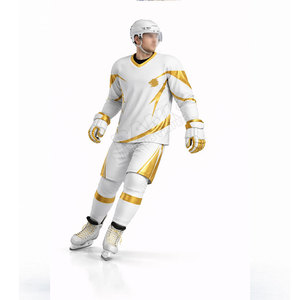 Uniformes de hockey sur gazon respirants pour hommes 100% polyester, tenue de hockey sur glace par sublimation, service OEM disponible - Product Image 4