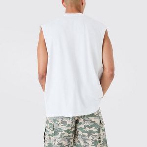 Mejor fabricante logotipo personalizado Casual gimnasio Fitness hombres camiseta sin mangas nuevo diseño ropa activa ajuste Regular sublimación transpirable rápido - Product Image 2