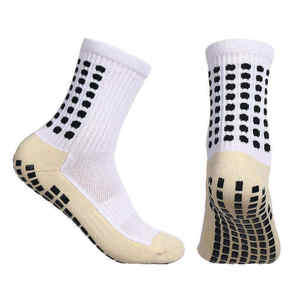 New Hot Design Polyester Socks Custom Logo Soccer Sport Football <b>Stockings</b> Grip Socks Long Woven Athletic Socks - Product Image 5