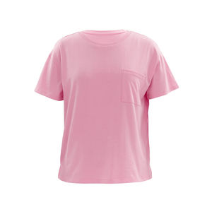 เสื้อยืดโอเวอร์ไซส์ผ้าฝ้ายหนาสำหรับผู้หญิง250 GSM & 300ป้องกันการเกิดขนและเป็นมิตรกับสิ่งแวดล้อมพร้อมกระเป๋าหน้าอก - Product Image 4