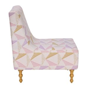 Juanetta Elegant Living Room <b>Chair</b> Full-Back Velvet <b>Lounge</b> with Abstract Print - Product Image 4
