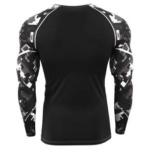 OEM Rash Guard à manches longues de haute qualité personnalisé par sublimation avec ajustement de compression durable, faible MOQ pour BJJ MMA Jiu Jitsu - Product Image 2