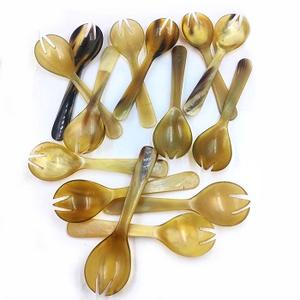Natural Buffalo Horn Large and <b>Small</b> <b>Spoon</b> Cutlery Salad <b>Spoon</b> Handmade Horn Products Polished <b>Spoon</b> for Home and Restaurant - Product Image 2