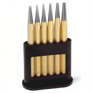 Jeu de poinçons coniques de qualité industrielle Knipex, 6 pièces, avec pointe droite, support en plastique, ciseaux et poinçons - Product Image 3