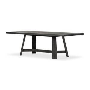Mesa de Comedor de Diseño de Lujo de Toronto, Patas Cónicas de Madera de Mango Maciza, Acabado Negro Pulido, la Más Duradera para el Hogar, la Cocina y el Restaurante - Product Image 2