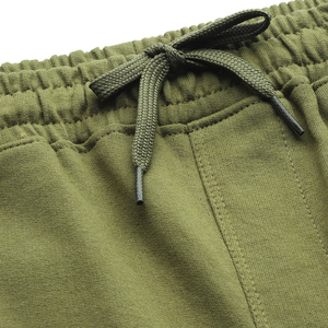 Venta al por mayor de pantalones cortos casuales de los hombres cómodos cintura elástica patrón sólido de lona ligero para la venta en línea para los pantalones cortos de los hombres - Product Image 4