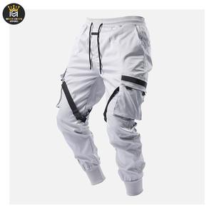 กางเกงคาร์โก้ผ้าแคนวาสระบายอากาศทรงปกติพรีเมียมขายส่งปี 2025 มีกระเป๋า กระดุม ด้านหน้าเรียบ ปรับแต่งโลโก้ที่เอวได้ - Product Image 6