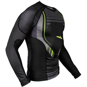 Top Trending Rash Guards para hombres de manga completa con logotipo personalizado Ropa de gimnasio Camisas de compresión transpirables a precios muy baratos - Product Image 1