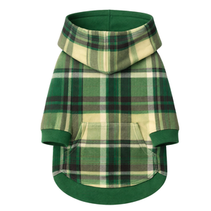 เสื้อฮู้ดสุนัขลายสก็อตสีเขียว เสื้อกันหนาวขนแกะนุ่มสำหรับสัตว์เลี้ยง พร้อมฮู้ด อบอุ่น สวมใส่สบาย เหมาะสำหรับสุนัขขนาดเล็กถึงกลางในช่วงฤดูหนาว - Product Image 5