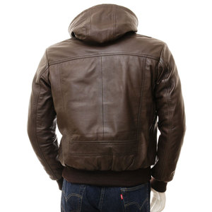 New Arrival High Street Full Zipper Fashion Leather Jackets for Men-Plain Dyed Solid Color Custom Made Winter Jacket Windproof - Product Image 2