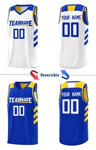 Maillot de basket-ball réversible brodé par sublimation vierge en gros personnalisé 100% tissu respirant en polyester pour adultes - Product Image 2