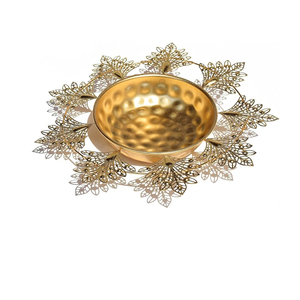 Porte-bougie en métal de qualité supérieure, finition dorée, best-seller pour la décoration de la salle de Diwali et de la salle de prière, prix de gros - Product Image 4