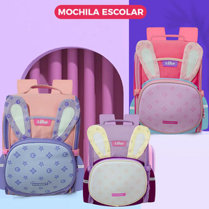 Sac à dos scolaire pour filles, maternelle, primaire et nourrissons, motif lapin - Couleurs assorties - Product Image 2