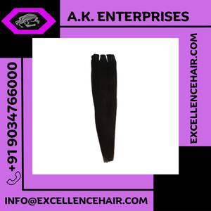 Extensions de cheveux vierges indiennes de haute qualité, lisses, double trame, style ondulé soyeux, mèches de cheveux 100g - Product Image 2