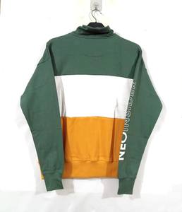 Sweat-shirt à col roulé pour homme en spandex/coton avec logo personnalisé brodé, rayé, uni, teint, écologique, respirant, pull-over - Product Image 2