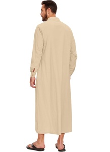OEM Hombres Ropa Islámica Nuevo Diseño Elegante Algodón Jubba Thobes Musulmán Kurta Marroquí Arabia Saudita Jubba Thawb - Product Image 4