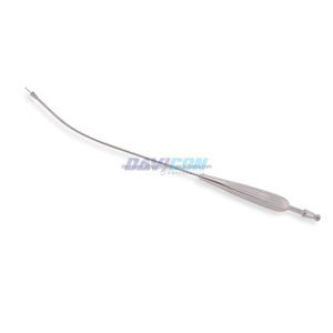 Instrument d'aspiration manuel, tube courbé de 3,2 mm, embout amovible, poignée Yankauer, longueur de travail 8,75 po (22 cm), acier inoxydable, 14,25 po (36 cm) - Product Image 1