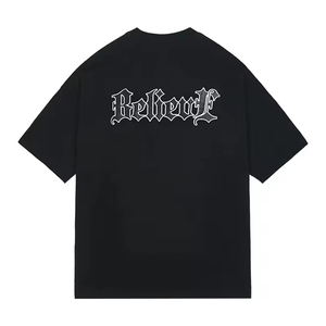 T-shirt personnalisé de coupe carrée délavé à l'acide, poids lourd du fabricant, t-shirt imprimé surdimensionné, technique de chute d'air - Product Image 4