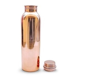 Bouteille d'eau en cuivre pur 100% 34 Oz Extra Large-Récipient en cuivre pur pour le yoga bouteille en cuivre pur martelé antique - Product Image 5