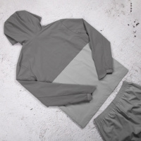 Ensemble de survêtement 2-en-1 léger et respirant en nylon, anti-bactérien et anti-UV, à capuche, uni, décontracté, grande taille, pour homme - 10 ensembles