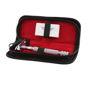 Kit de Afeitado Profesional Shave Edge Barber Salon, Navaja de Afeitar Recta de Acero Inoxidable, Caja de Madera, Regalo de Lujo - Product Image 1