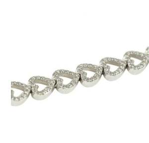 Bracelet de tennis en argent Cz, bracelet de tennis élégant, bracelet femme modèle diamant, bracelet de tennis unique, argent 925 carats - Product Image 2