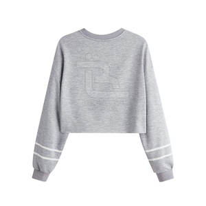 Custom OEM Design Online Sale Crop <b>Top</b> Sweatshirts In <b>LOW</b> MOQ Slim Fit Sweatshirts Casual Wear Crop <b>Top</b> Sweatshirts For Adult - Product Image 2