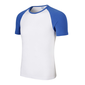 Tri-blend Jersey 3/4 แขน Raglan เสื้อยืดที่กําหนดเองปกติ Fit เสื้อยืดชายเสื้อ T ผู้ชาย - Product Image 3