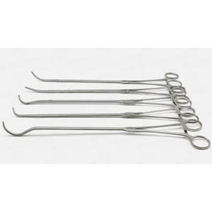 Juego de 5 piezas de instrumentos quirúrgicos toracoscópicos | Fórceps de tejido de toracotomía - Product Image 1
