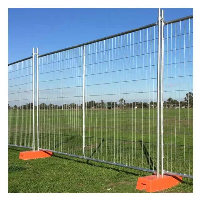 High quality australia temporary fence galvanized outdoor anti climb metal steel silver security fence panels for good price