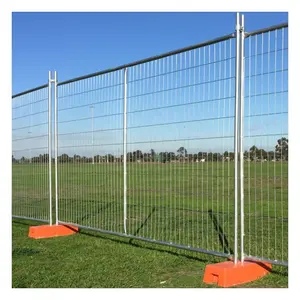 Высокое качество, австралийский временный забор, оцинкованный наружный, с защитой от подъема, металлические стальные серебряные защитные панели, по хорошей цене