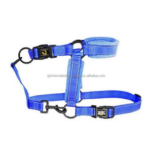 Équipement pour chevaux Produits de courses de chevaux équestres licol en nylon bleu de qualité supérieure avec rembourrage en fourrure polaire de vison douce toutes tailles - Product Image 2