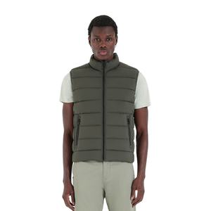 Vestes sans manches pour hommes, coupe ajustée, style streetwear, avec col et deux poches zippées, prix d'usine, vente en gros OEM, design tendance - Product Image 1