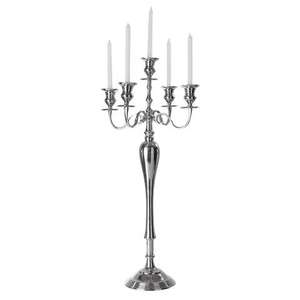 Chandelier moderne et élégant en argent avec finition brillante pour l'éclairage de décoration de Noël à la maison et à l'hôtel - Product Image 1