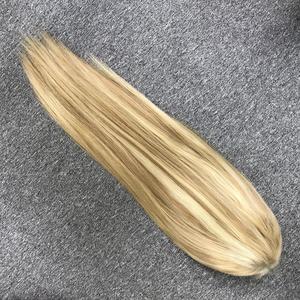 Perruques de cheveux humains vierges naturelles droites avec fermeture à lacet de couleurs mélangées non traitées par un seul donneur - Product Image 1